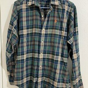 Ralph Lauren Green and Blue Plaid Shirt